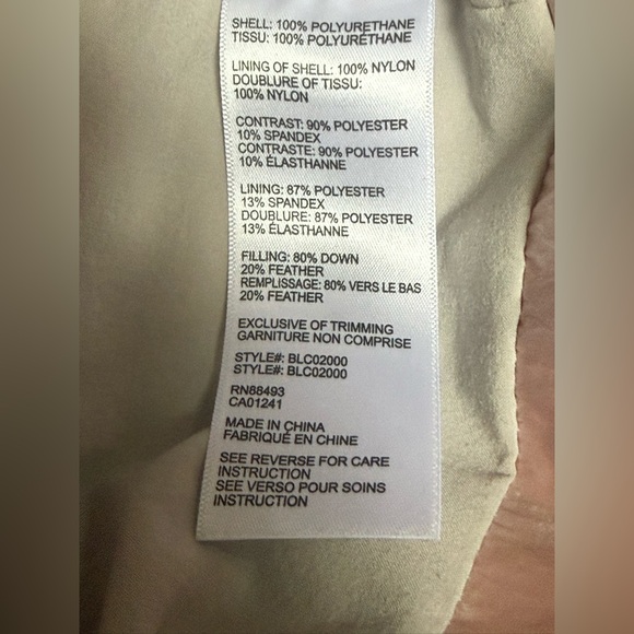 Blanc Noir Cortina Down Puffer/Down Jacket XS - Picture 9 of 12